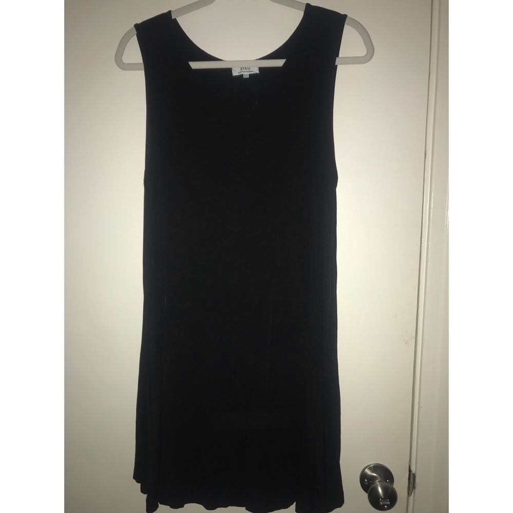 Black piko dress